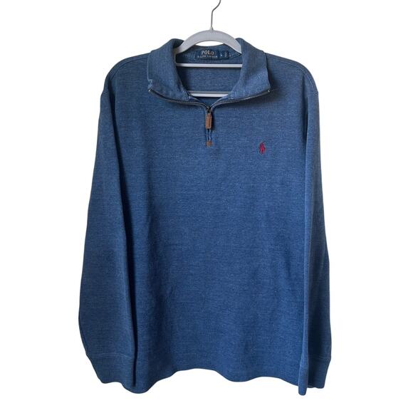 Polo Ralph Lauren Blue Quarter Zip - Large - Picture 1 of 4